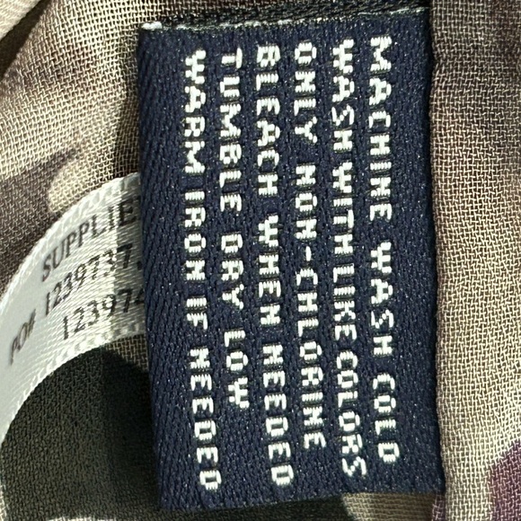 American Living Purple and Black Floral Blouse - Picture 8 of 9